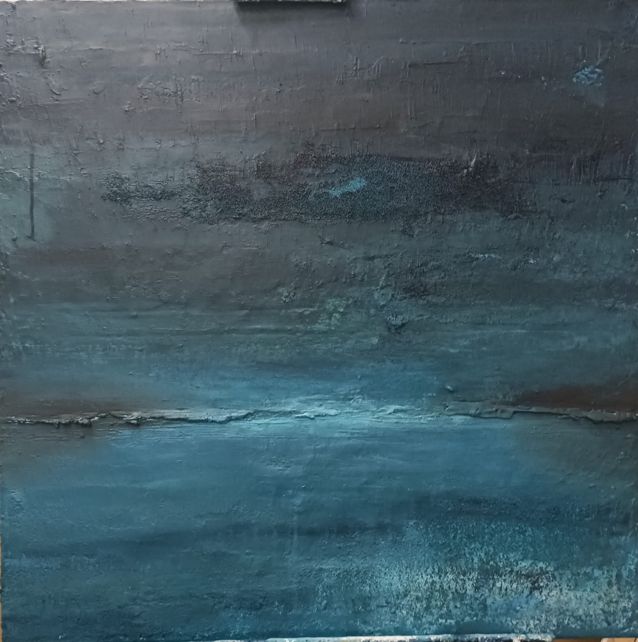 sogno sommerso NUOVO N.1 tela 70x70 cm. tecnica mista anno 2026